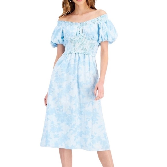 Nwt INC International Concepts Off the Shoulder Floral Midi Dress Size XL - Picture 1 of 13